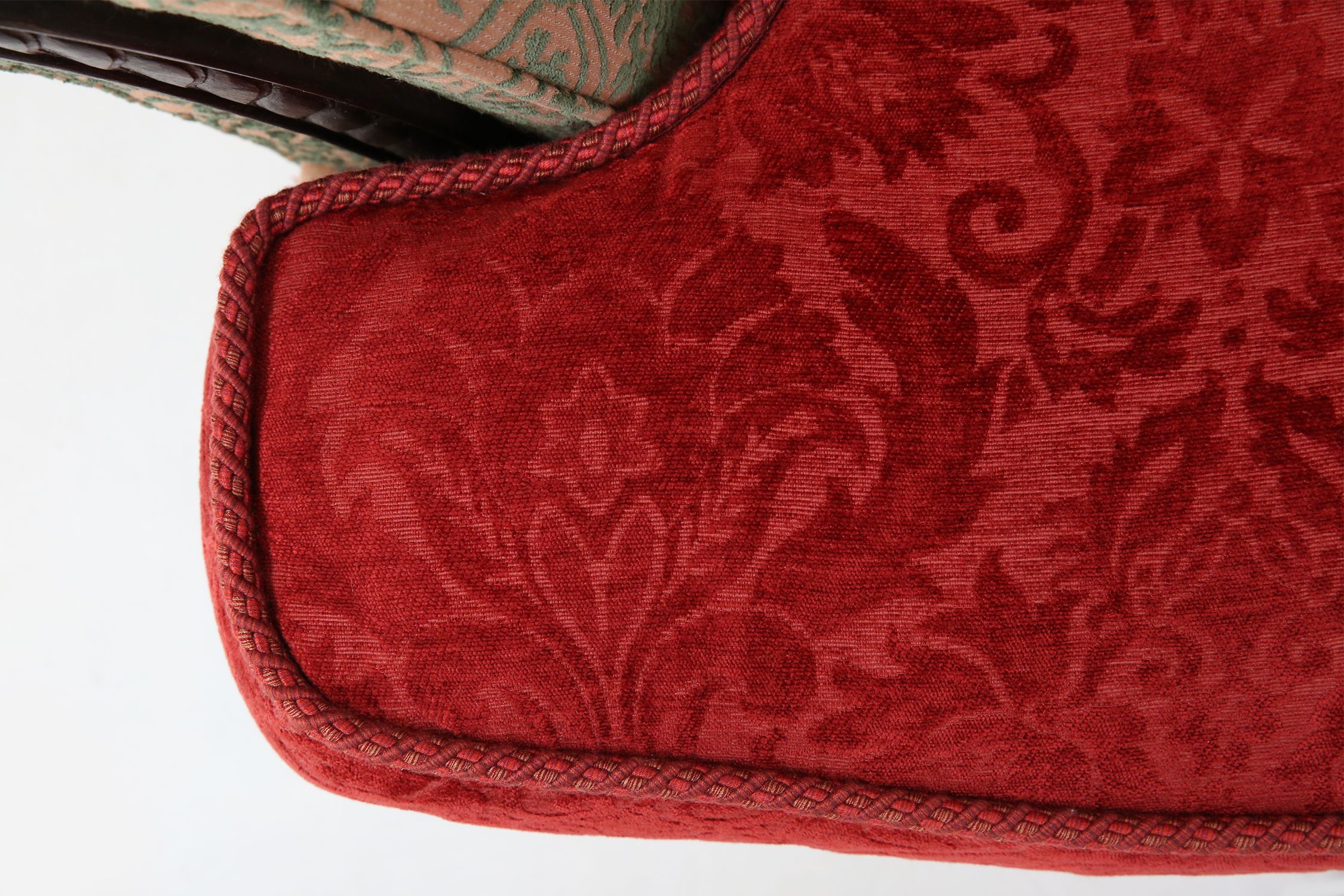 Extra large Victorian sofa and ottoman 1890thumbnail